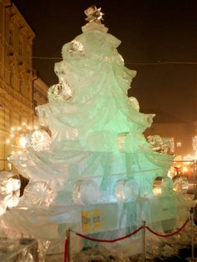 ice christmas tree